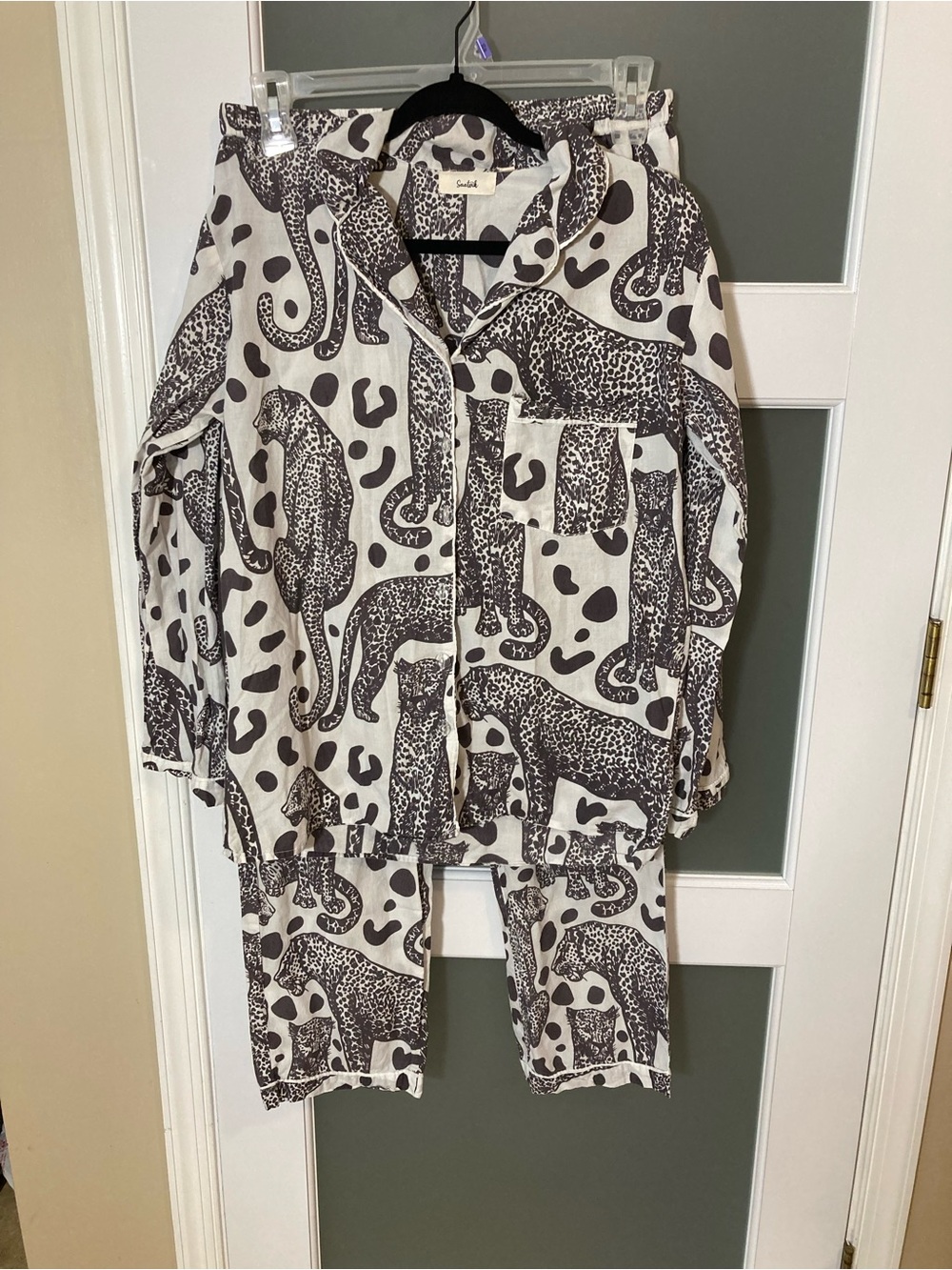 SAATVIK Big Cats 100% Cotton Pajama Set - M